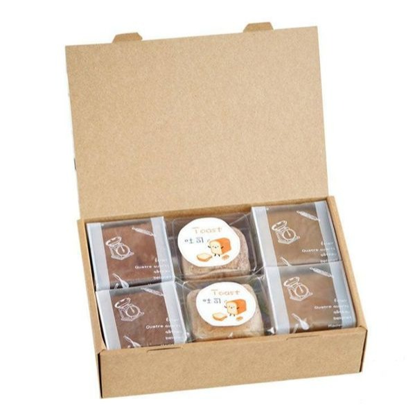 ◎3入◎牛皮紙魔方生吐司盒/長方形雪花酥牛軋糖鳳梨酥包裝盒紙盒/簡約麵包點心紙盒/wonderful慕斯蛋糕盒-細節圖3