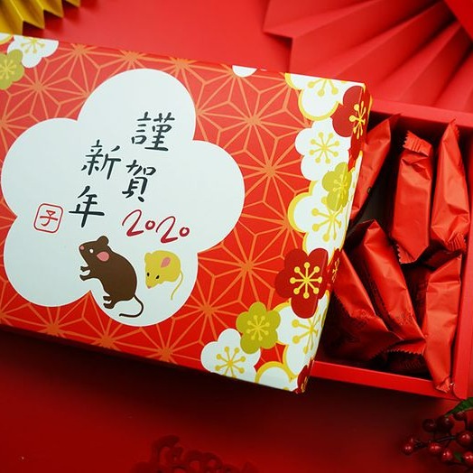 ▪3入▪2020年鼠年天地蓋紙盒禮盒/雪花酥牛軋糖鳳梨酥包裝盒紙盒/新年節慶禮盒/白卡紙點心紙盒-細節圖3