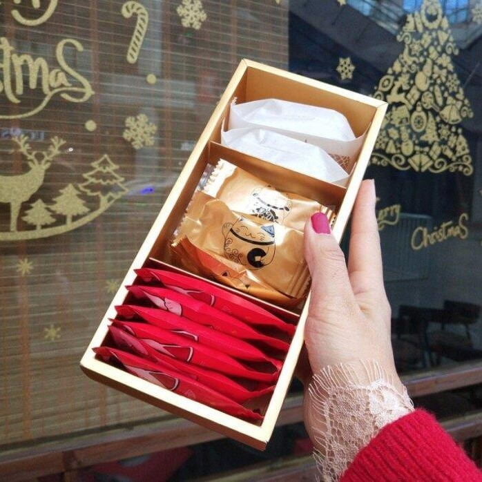 ▪2套入▪新年創意年貨手提抽屜式包裝盒禮盒/牛軋糖燙金禮品盒/鳳梨酥巧克力禮物盒/牛年大順DIY糖果禮品盒-細節圖4