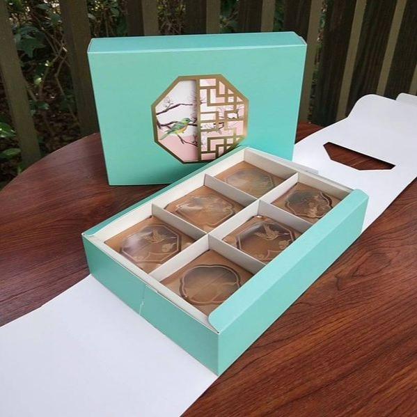 ◎3入◎80g六粒裝原創古風插畫中秋月餅伴手禮盒/牛軋糖蛋黃酥禮品盒/鳳梨酥巧克力禮物盒/燙金鏤空DIY創意糖果禮品盒-細節圖4