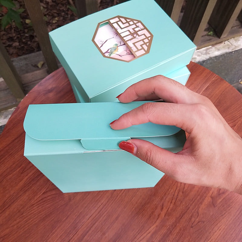 ◎3入◎80g六粒裝原創古風插畫中秋月餅伴手禮盒/牛軋糖蛋黃酥禮品盒/鳳梨酥巧克力禮物盒/燙金鏤空DIY創意糖果禮品盒-細節圖6