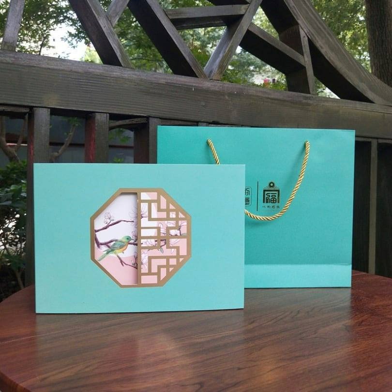 ◎3入◎80g六粒裝原創古風插畫中秋月餅伴手禮盒/牛軋糖蛋黃酥禮品盒/鳳梨酥巧克力禮物盒/燙金鏤空DIY創意糖果禮品盒-細節圖8