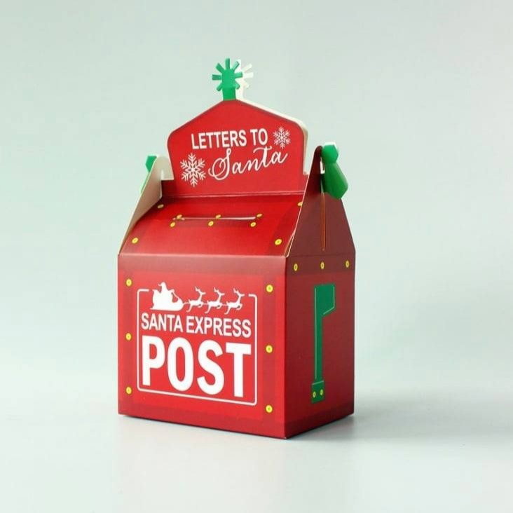◎3只入◎聖誕節郵箱造型盒(附棉繩)/平安夜存錢桶型禮物盒/聖誕節可愛禮品盒/烘焙包裝盒-細節圖8