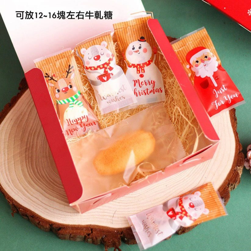 ◎3只入◎紅色聖誕麋鹿紙盒/蛋黃酥牛軋糖盒雪花酥牛軋餅餅乾盒/交換禮物包裝禮品盒/點心烘焙包裝盒-細節圖6