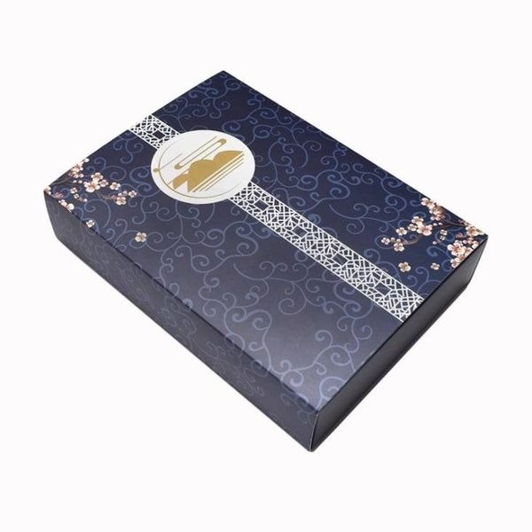 ▪2盒+2袋▪穩重藏青送禮包裝盒/蛋黃酥/鳳梨酥/雪Q餅牛軋糖盒/喜糖茶葉餅乾盒/綠豆糕西點盒-細節圖4