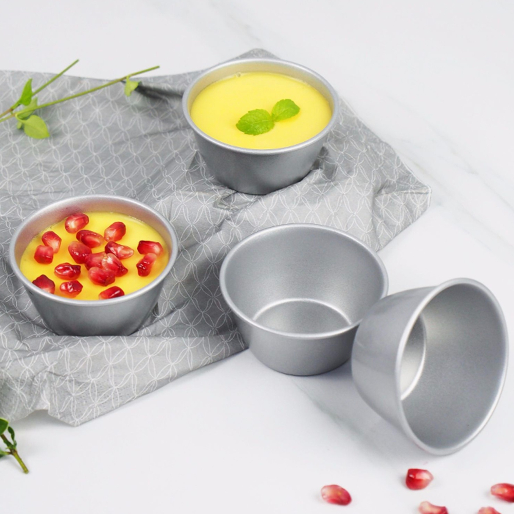 ✭美國亞馬遜熱銷✭高品質布丁模/小型蛋糕蛋塔模具/馬芬模/銀色不沾碳鋼烤模-細節圖2