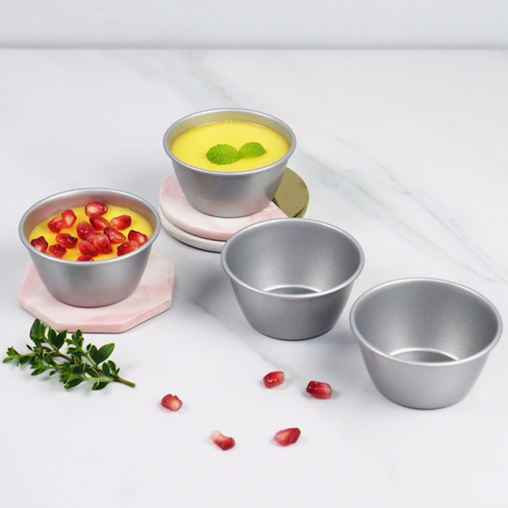 ✭美國亞馬遜熱銷✭高品質布丁模/小型蛋糕蛋塔模具/馬芬模/銀色不沾碳鋼烤模-細節圖3