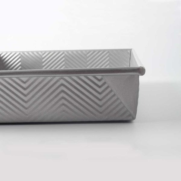 不沾碳鋼波紋烤盤/出口原單長方形吐司蛋糕布朗尼麵包盤/家用烘焙工具-細節圖4