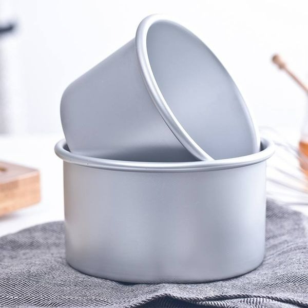 ◎ 4/5/6/7/8/10吋◎ 高品質加高活底陽極鋁合金戚風蛋糕模/圓型蛋糕模具/加厚捲邊烘焙模具-細節圖2