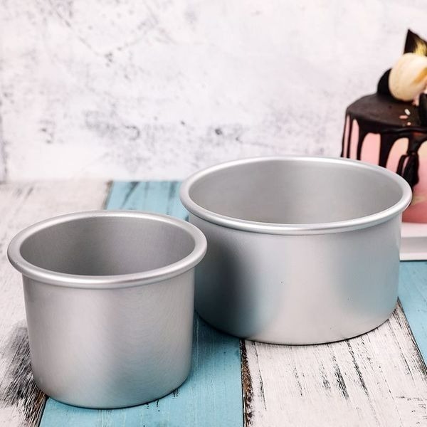 ◎ 4/5/6/7/8/10吋◎ 高品質加高活底陽極鋁合金戚風蛋糕模/圓型蛋糕模具/加厚捲邊烘焙模具-細節圖3