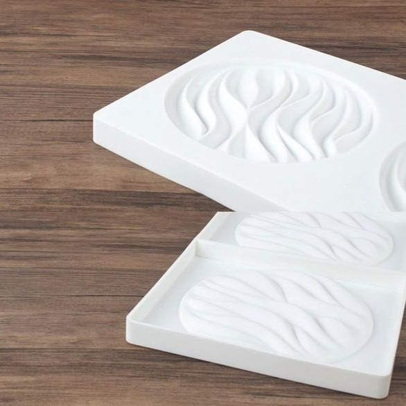 ▪2連▪法式圓形波紋淋面矽膠蛋糕模/慕斯模/翻糖甜品模-細節圖3