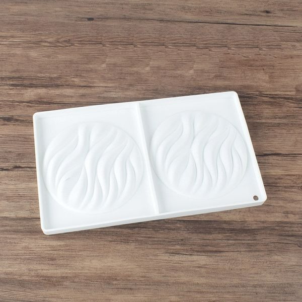 ▪2連▪法式圓形波紋淋面矽膠蛋糕模/慕斯模/翻糖甜品模-細節圖4