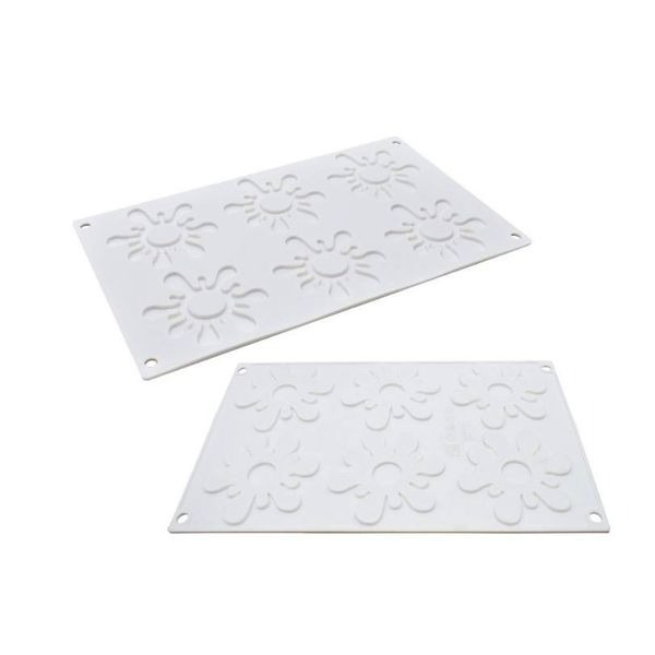 ▪6連▪法式環形太陽花水滴花矽膠巧克力模/慕斯蛋糕模/翻糖甜品模-細節圖3