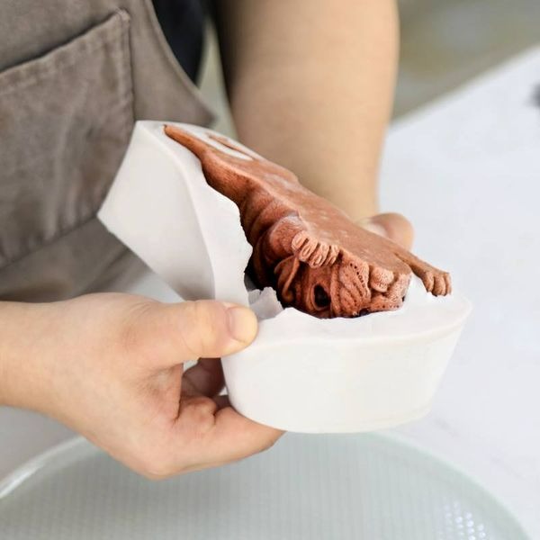 立體沙皮狗慕斯蛋糕液態矽膠模具/小奶狗翻糖液體矽膠模/網紅動物造型布丁果凍奶酪模具-細節圖3