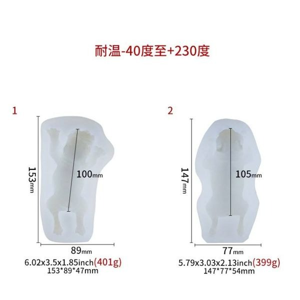 立體沙皮狗慕斯蛋糕液態矽膠模具/小奶狗翻糖液體矽膠模/網紅動物造型布丁果凍奶酪模具-細節圖5
