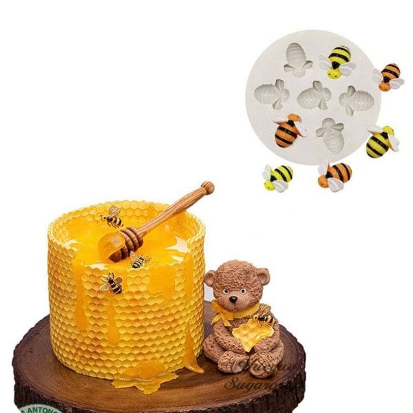 蜜蜂蜂巢翻糖蛋糕巧克力矽膠模具/烘焙液態矽膠模具/翻糖液體矽膠模-細節圖2