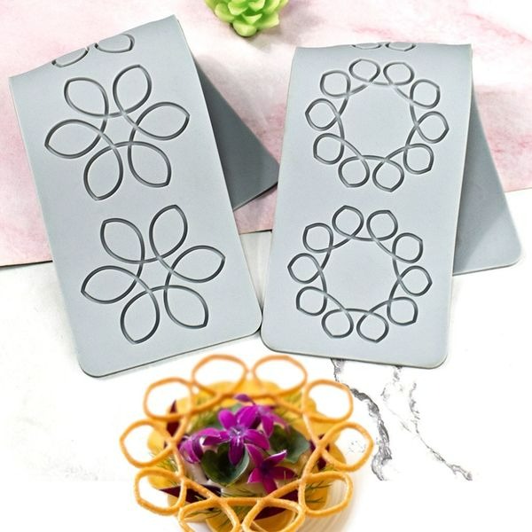 連線花瓣翻糖蕾絲墊/翻糖蛋糕矽膠模/西餐意境菜裝飾脆片模具/DIY巧克力創意裝飾/烘焙模具-細節圖2