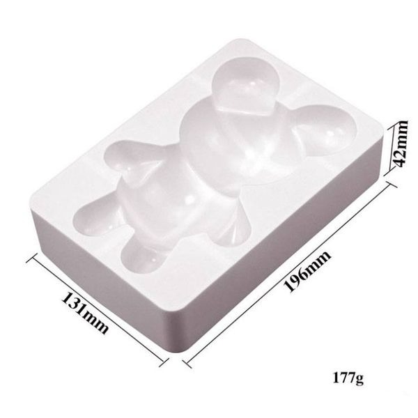 新款3D立體小熊冰淇淋慕斯蛋糕模具/DIY巧克力夾心敲敲樂矽膠模具-細節圖5