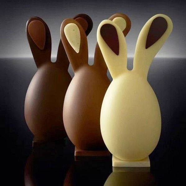 復活節兔子彩蛋慕斯蛋糕模具/雞蛋敲敲樂巧克力矽膠模具/烘焙工具-細節圖2