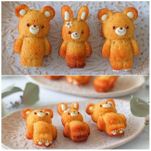 ◎6連◎日本CA兔子小熊貓狗同款硅胶蛋糕模具(模具顏色隨機)/多用途可入烤箱造型矽膠模/果凍糖果矽膠冰格-細節圖2