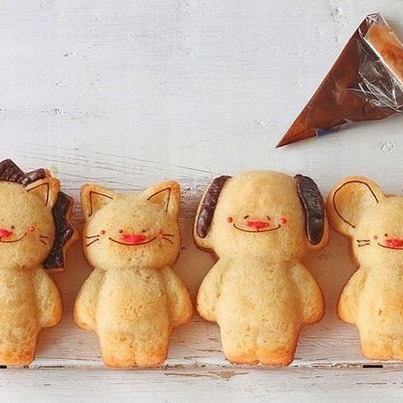 ◎6連◎日本CA兔子小熊貓狗同款硅胶蛋糕模具(模具顏色隨機)/多用途可入烤箱造型矽膠模/果凍糖果矽膠冰格-細節圖4