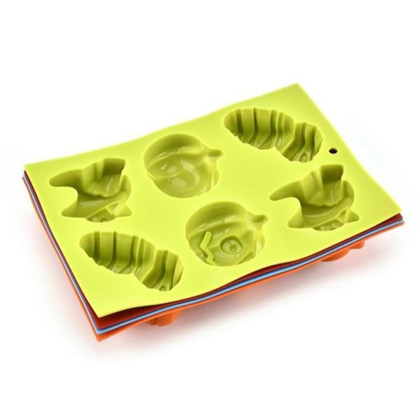 ▪6連▪萬聖節南瓜貓咪木乃尹造型蛋糕模具(模具顏色隨機)/食品級矽膠巧克力模(手工皂可用)/月餅模/製冰模-細節圖4