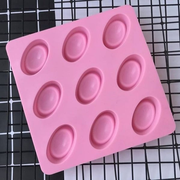 ◎9連孔◎元寶造型矽膠模具(顏色隨機)/DIY冰塊模具/手工QQ糖餅乾蛋糕模具/矽膠冰格模-細節圖4