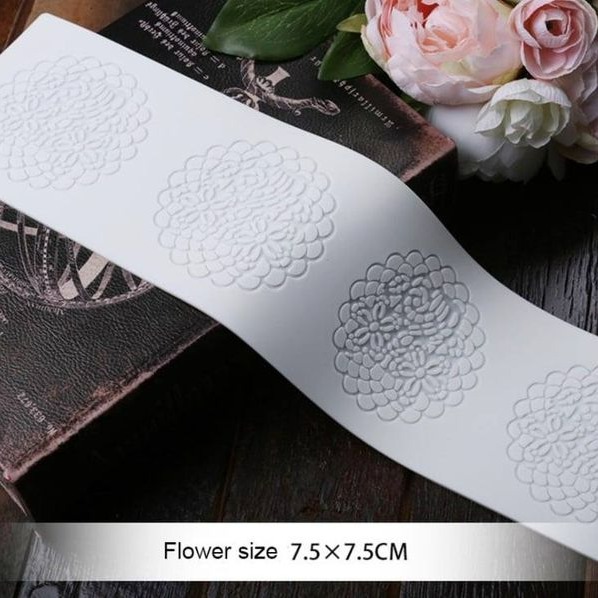 ◎愛心蛋糕蝴蝶結燕子花束翻糖蕾絲墊/翻糖蛋糕矽膠模/diy巧克力創意裝飾/烘焙模具/DIY蛋糕裝飾蛋糕圍邊翻糖印花模-細節圖2