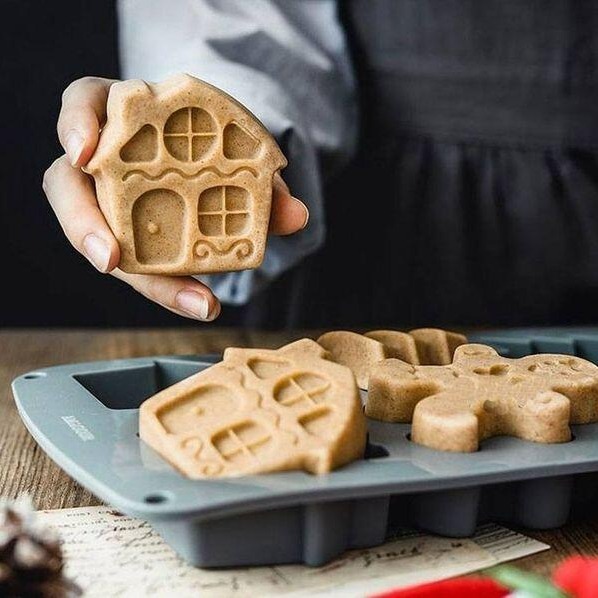 ◎6連◎聖誕節蛋糕矽膠蛋糕模/冰格/手工皂模/瑪德蓮果凍布丁手工DIY工具/慕斯模/造型裝飾模-細節圖2