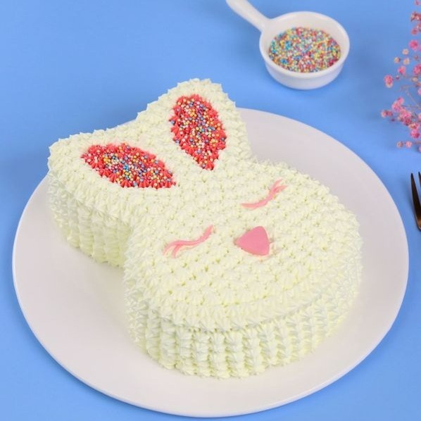 卡通兔子款彩虹蛋糕模具/分層矽膠圓烤盤/巧克力冰淇淋布丁慕斯模具/蠟燭手工皂模-細節圖2