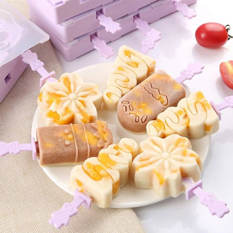 多款創意帶蓋矽膠製冰盒/冰塊模具/嬰兒寶寶輔食盒/冰格/冷凍盒-細節圖7