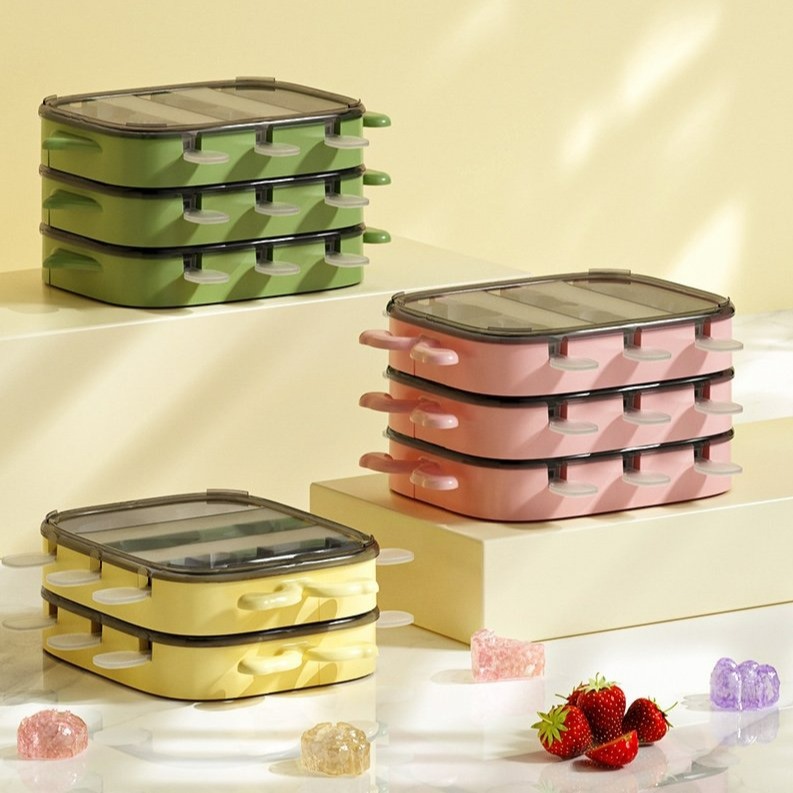 ▪6連▪創意帶蓋矽膠製冰盒/雪糕模具/嬰兒寶寶輔食盒/冰格/冰棒盒-細節圖8