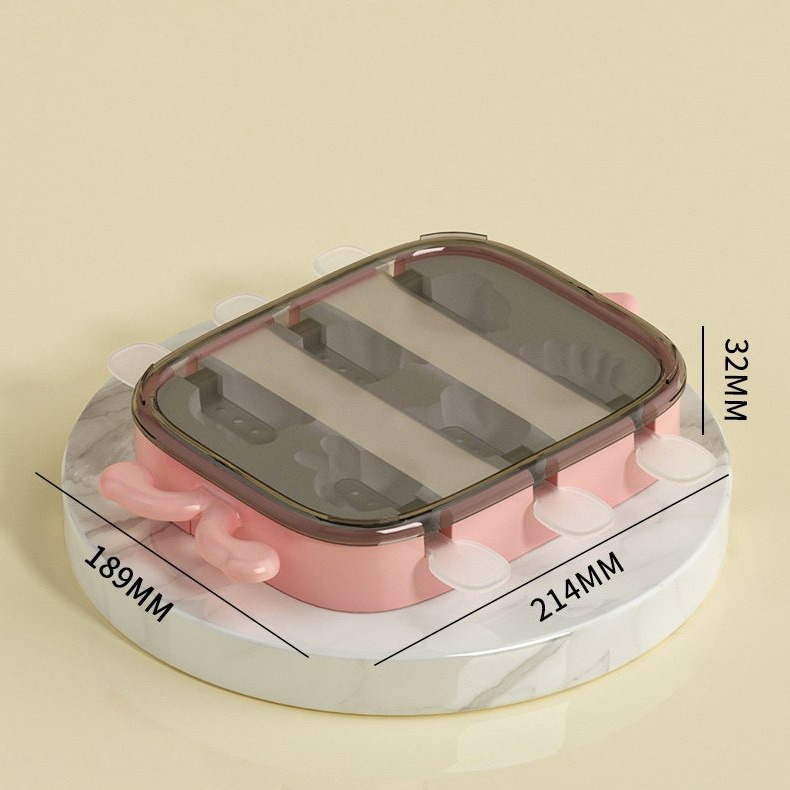 ▪6連▪創意帶蓋矽膠製冰盒/雪糕模具/嬰兒寶寶輔食盒/冰格/冰棒盒-細節圖9