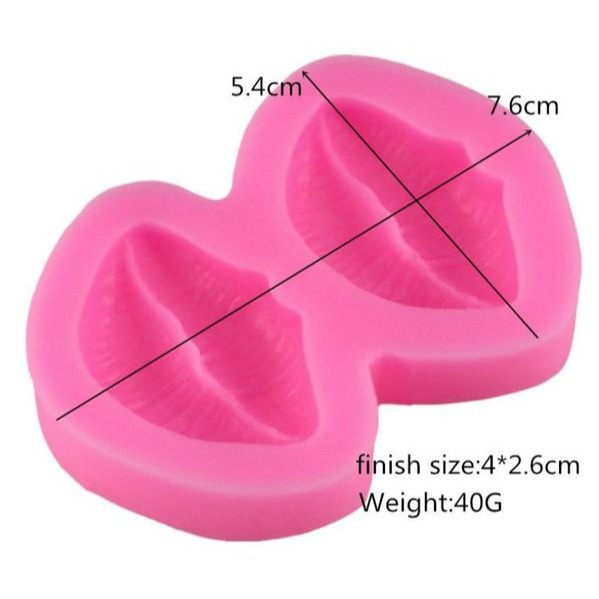 3D立體紅嘴唇翻糖矽膠模具/液態3D矽膠模/DIY巧克力矽膠模/干佩斯造型模/烘焙裝飾模具(顏色隨機)-細節圖5