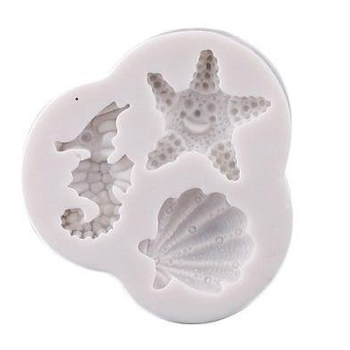 ✭4款可選✭海洋風海螺貝殼DIY液態矽膠翻糖模(模具顏色隨機)/皂模/巧克力模/軟粘土軟陶模陶模-細節圖4