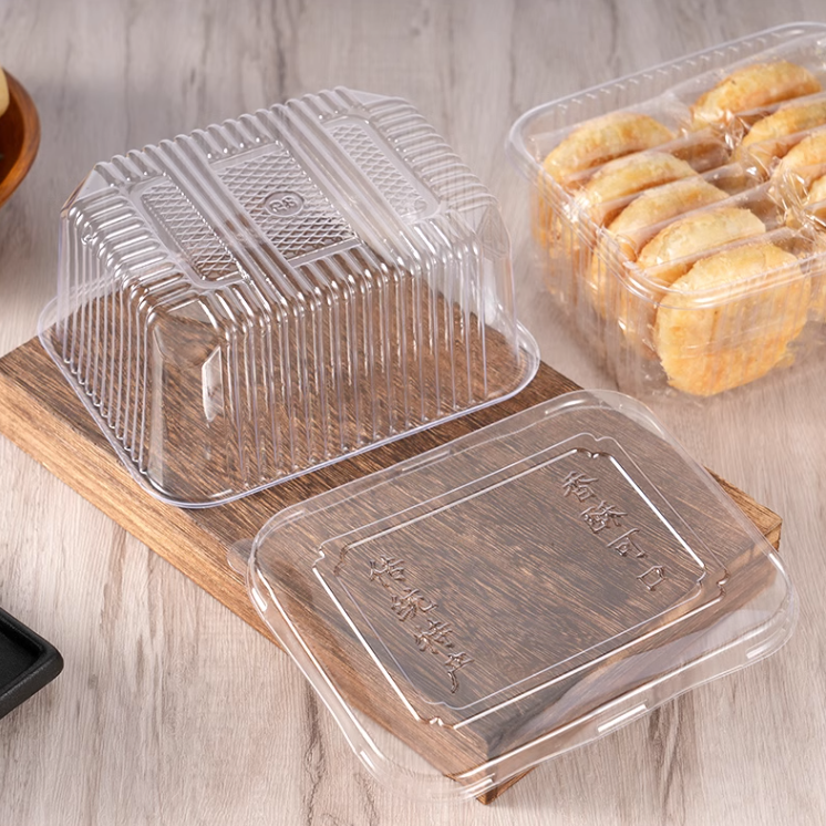 ◎10入◎草莓奶油透明吸塑盒/千層慕斯蛋糕包裝盒/提拉米蘇拿破崙盒/野餐烘焙打包盒-細節圖3