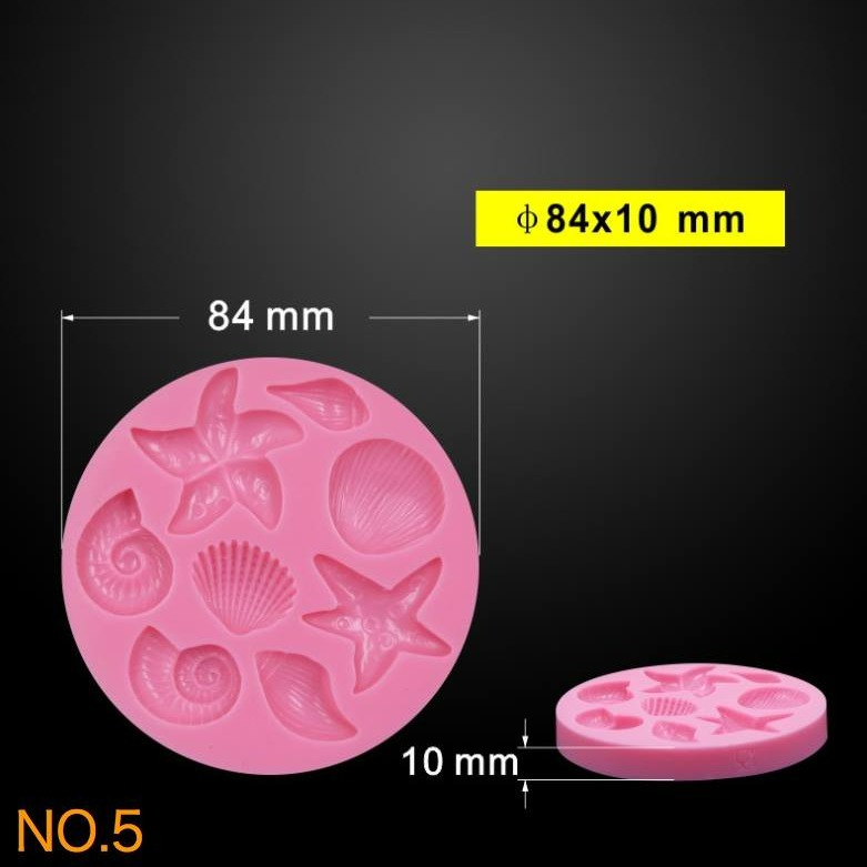 ✭6款可選✭海洋風海螺(模具顏色隨機)/貝殼DIY液態矽膠翻糖模/皂模/巧克力模/軟粘土軟陶模-細節圖8