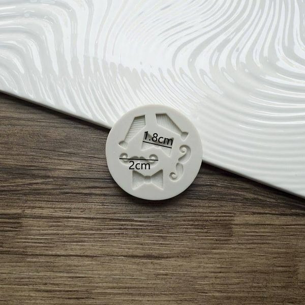 ◎鬍子蝴蝶結領帶液態矽膠模具(模具顏色隨機)/父親節翻糖液體矽膠模/DIY香薰石膏模具/手工皂模/創意巧克力矽膠模具-細節圖5