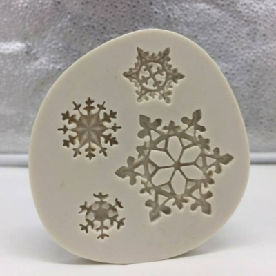 聖誕雪花造型3D翻糖蛋糕模/液態矽膠DIY蛋糕裝飾模具/ 果凍模/巧克力模/手工皂模(模具顏色隨機)