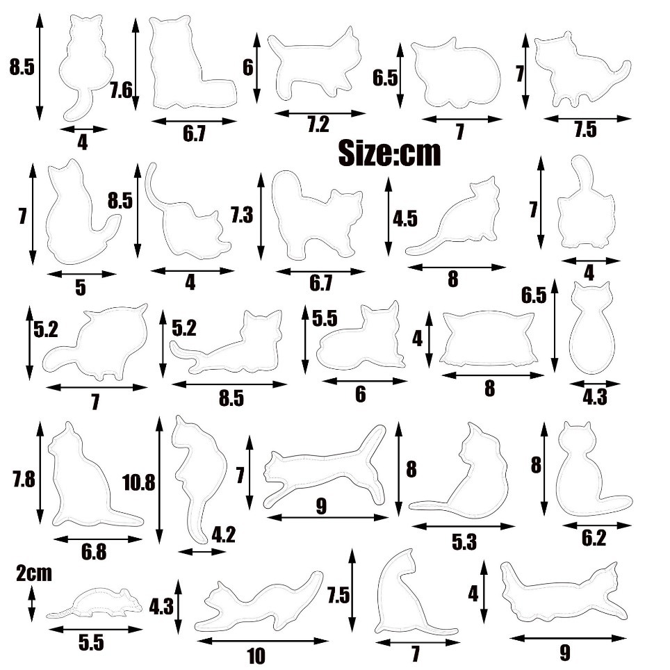 ▪5只組▪療癒系①喵咪不銹鋼餅乾切模/水果切模/翻糖模/烘焙模具/貓咪蔬菜切模-細節圖7