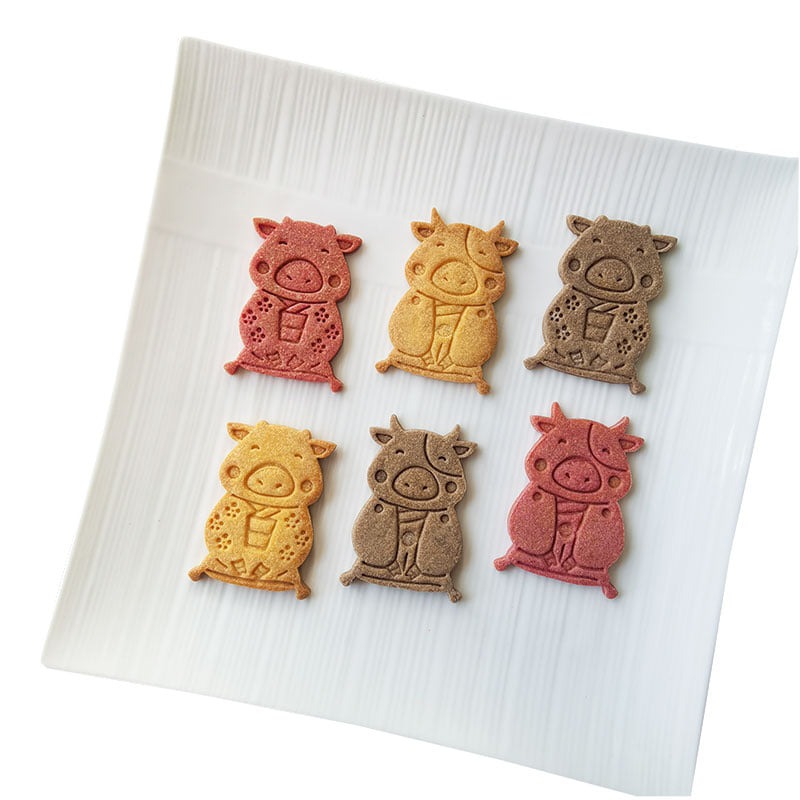 ▪2件組▪小牛翻糖彈簧壓模/訂製款3D造型餅乾壓印模具/牛年糖花工具/翻糖塑料模具套裝-細節圖7