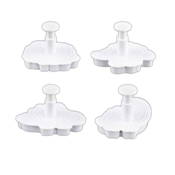 ◎4件組◎網紅恐龍翻糖彈簧壓模/3D造型餅乾壓印模具/糖花工具/翻糖塑料模具套裝-細節圖5