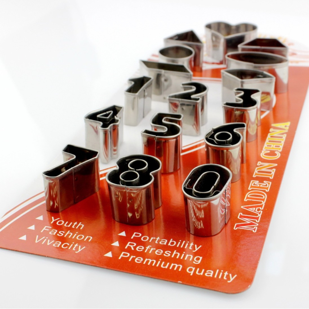 ◎10件組◎0~9中號數字不銹鋼DIY餅乾模/月餅模/水果切模/飯糰蔬菜切模-細節圖3