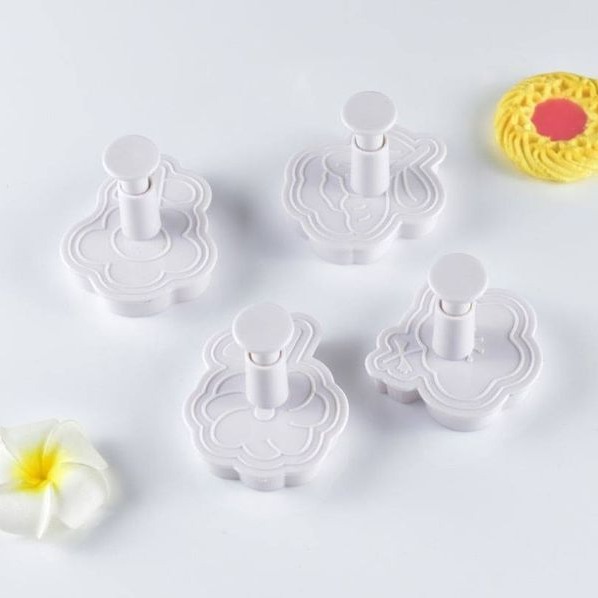 ◎4件組◎網紅花朵翻糖彈簧壓模/3D造型餅乾壓印模具/糖花工具/翻糖塑料模具套裝-細節圖5