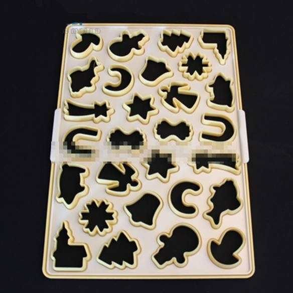 28連聖誕節造型曲奇餅乾/翻糖模具-細節圖3