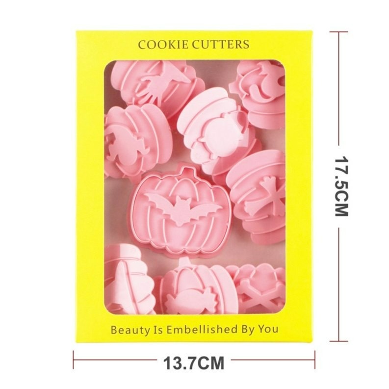 ▪9件組▪3D南瓜灌醬夾心餅乾模/饅頭飯糰模具/月餅模/ 塑料按壓式曲奇餅乾模-細節圖9