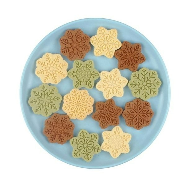 ▪9件組▪聖誕節雪花按壓式塑料餅乾模/饅頭飯糰模具/月餅模/3d立體糖霜曲奇翻糖塑料餅乾模-細節圖4