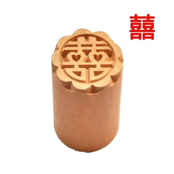 ▪直徑3.5cm▪月餅點心圓形印章/櫸木印章/饅頭餑餑蘇式白皮月餅印章/蛋黃酥木質印章-細節圖3