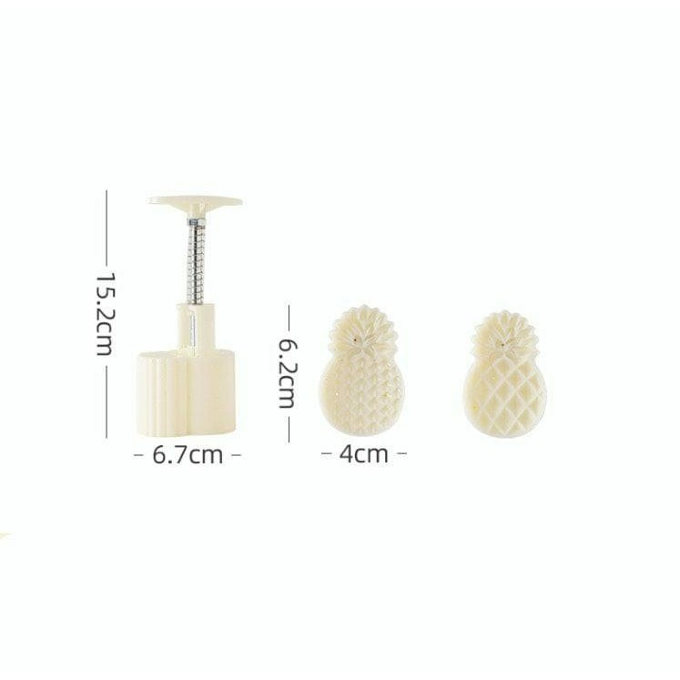 ◎30g/50g◎立體鳳梨造型手壓式異型中秋月餅模具(1桶+2花片)/紫薯山藥糕冰皮月餅模/鳳梨酥綠豆糕模-細節圖7