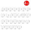 ◎4/6/8/10/12吋◎新款整套A~Z英文字蛋糕模板(26件套)/組合英文字網紅生日蛋糕模具套裝胚-規格圖7